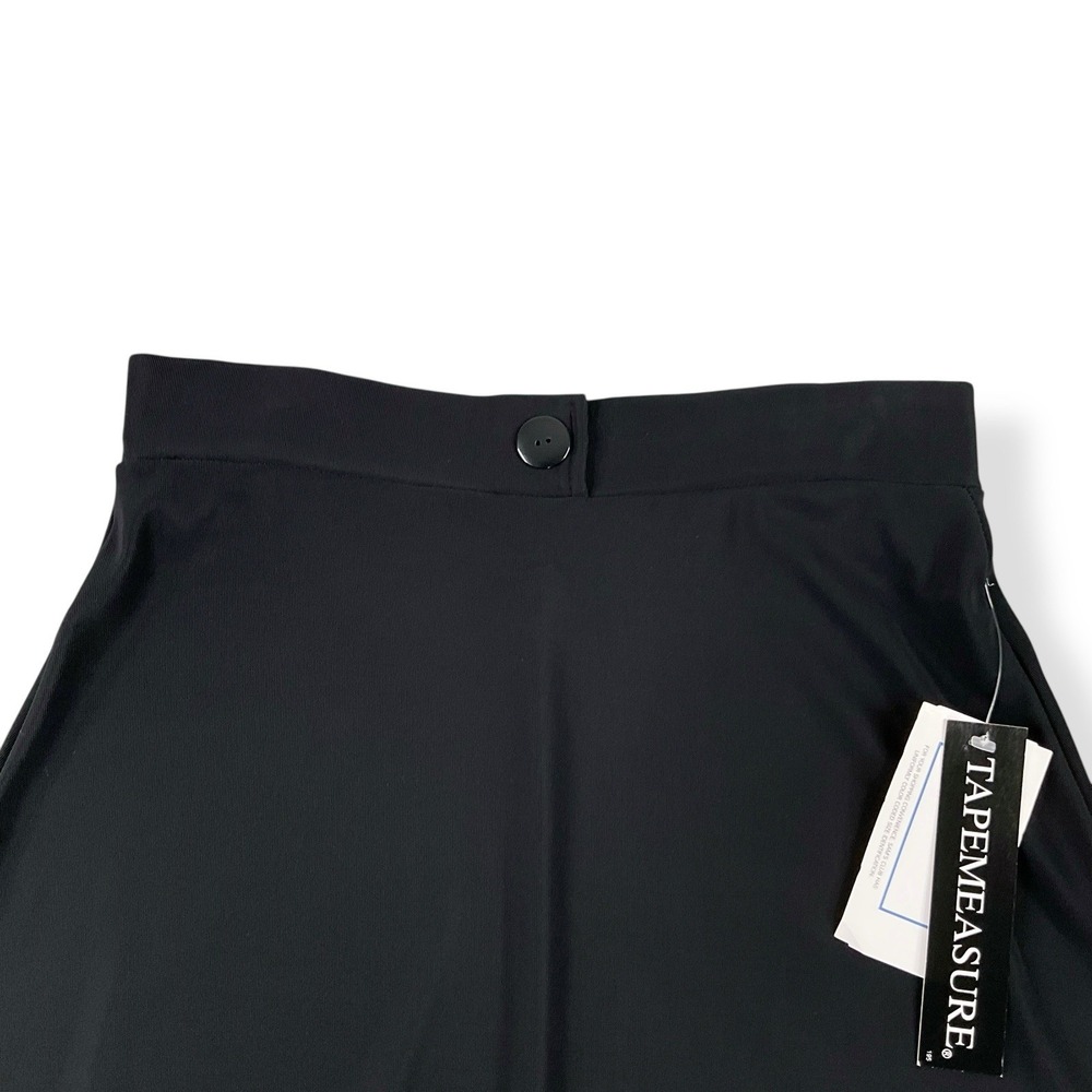 TapeMeasure Skirt Women XL Black A-Line Long Maxi Stretch Elastic Waist NWT VTG - Picture 5 of 16